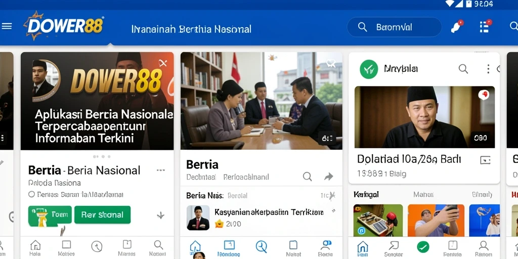 Tampilan antarmuka DOWER88 untuk akses berita nasional.