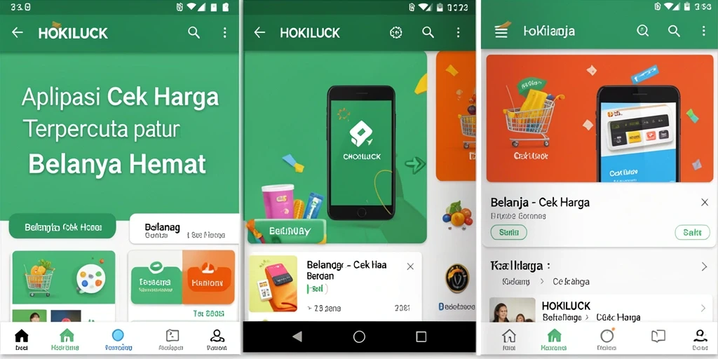 Tampilan antarmuka aplikasi HOKILUCK yang user-friendly dan intuitif.