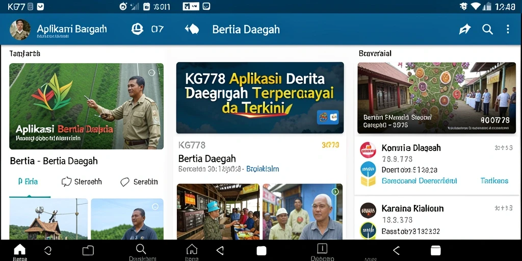 Screenshot antarmuka KG778 menampilkan halaman utama dengan berita terkini.