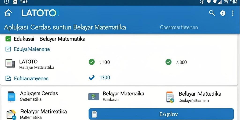 Antarmuka interaktif LATOTO yang menarik untuk belajar matematika.
