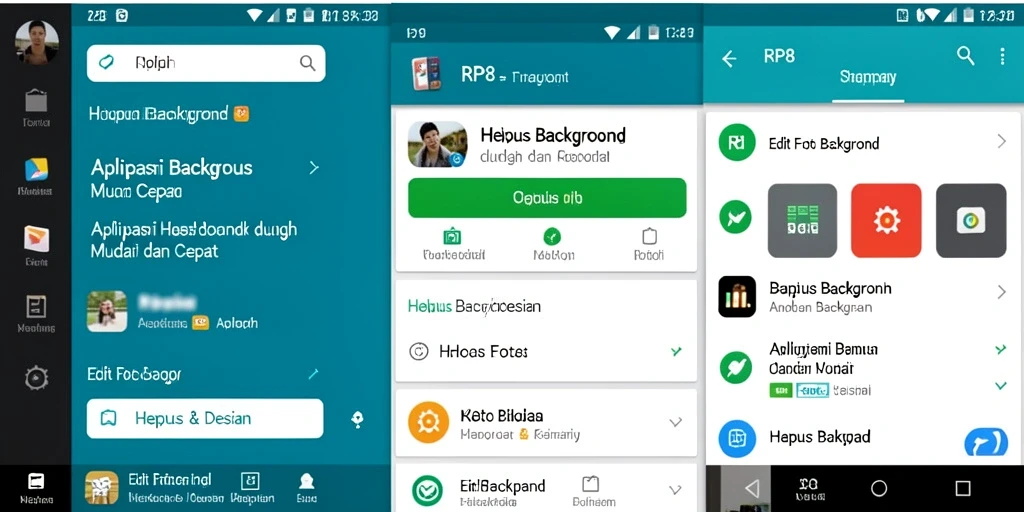 Antarmuka RP8 yang mudah digunakan untuk hapus background.