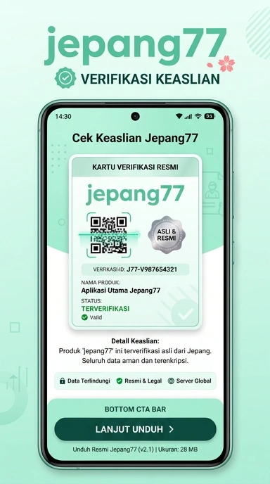 Tampilan kanal resmi jepang77